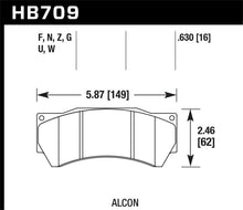 Load image into Gallery viewer, Hawk Performance Alcon Mono 6, Model 4497 HPS Street Brake Pads - HB709F.630