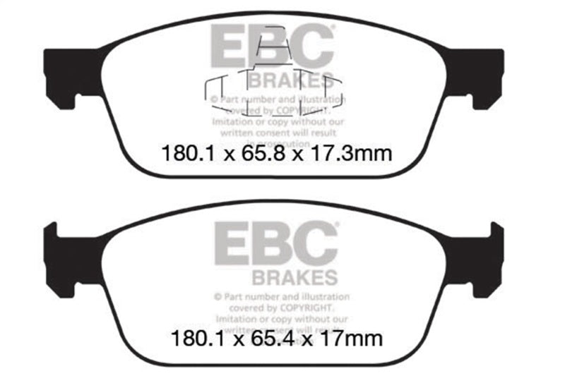 EBC 12+ Ford Focus 2.0 Turbo ST Yellowstuff Front Brake Pads - DP42145R