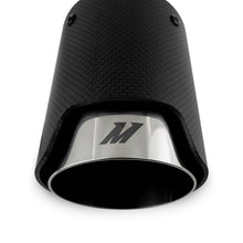Load image into Gallery viewer, Mishimoto Carbon Fiber Muffler Tip 2.5in Inlet 3.5in Outlet Polished - MMEXH-TIP-CF25P