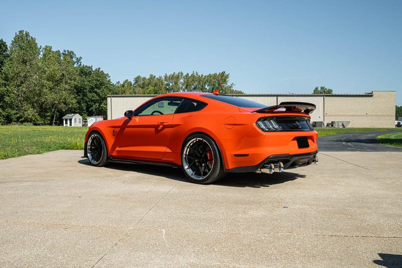 Corsa 20-22 Ford Mustang GT500 3.0in Dual Rear Exit Catback w/ Twin 5.0in Pol. Straight Cut Pro Tip - 21292