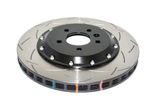 Load image into Gallery viewer, DBA 09-15 Lotus Evora F Front Slotted 5000 Series 2 Piece Rotor Assembled w/ Black Hat - DBA52364BLKS