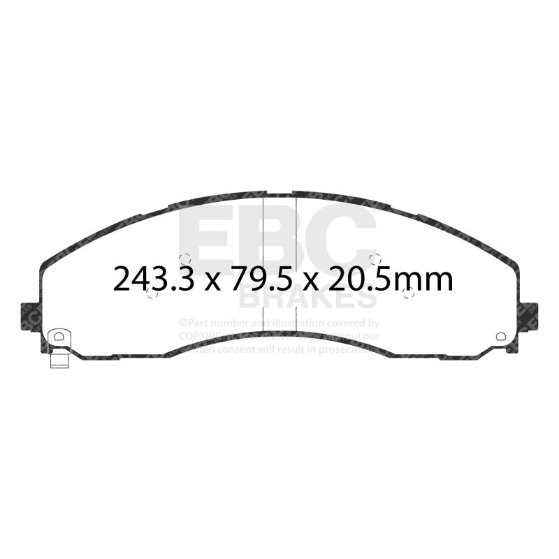EBC 2017+ Ford F-450 Yellowstuff Front/Rear Brake Pads - DP43078R