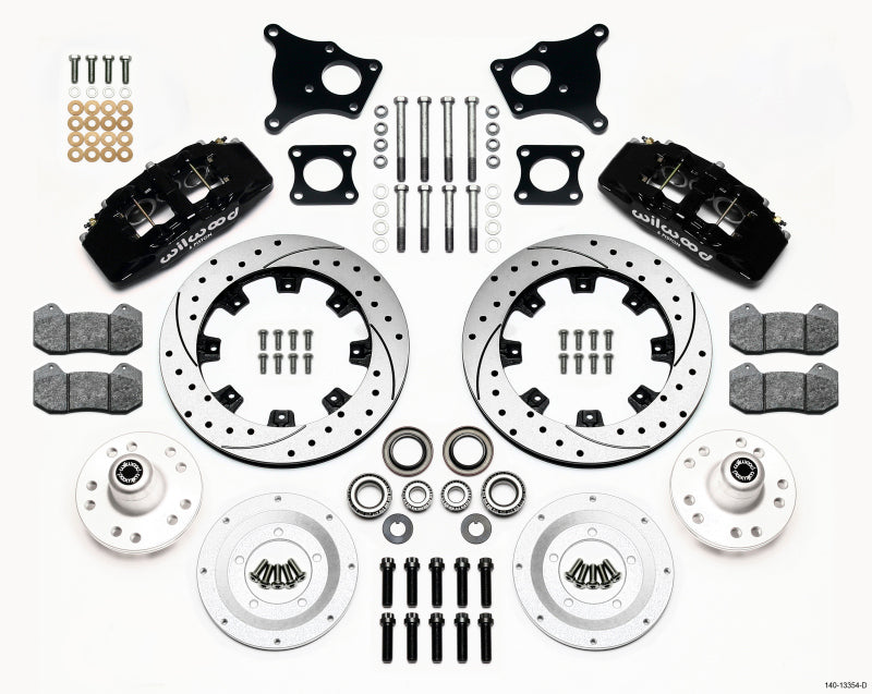 Wilwood Dynapro 6 Front Hub Kit 12.19in Drilled AMC 71-76 OE Disc w/o Bendix Brakes - 140-13554-D