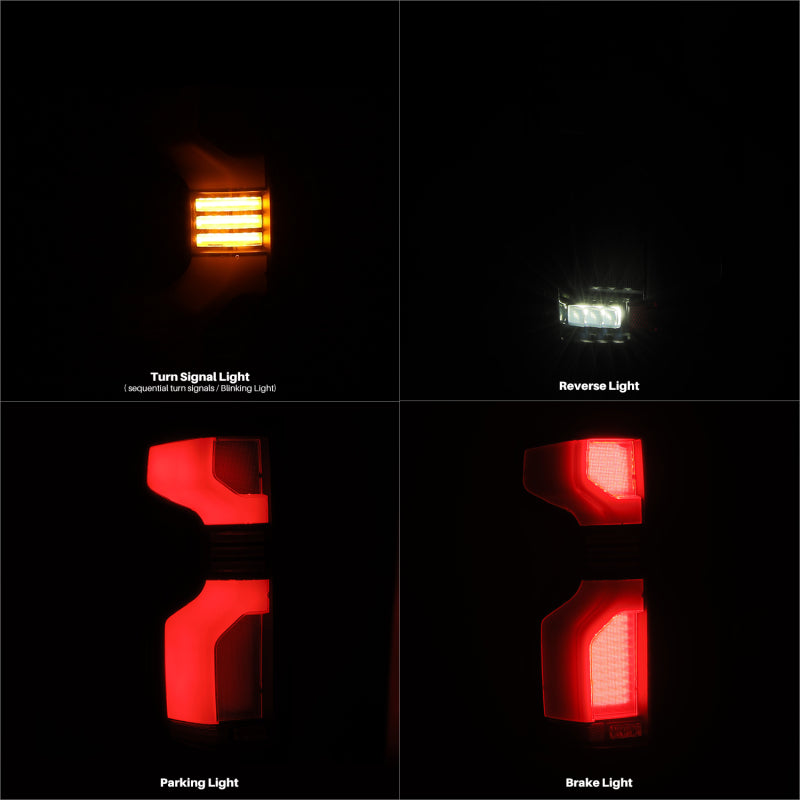 AlphaRex 19-24 Chevy Silverado 1500 / 20-24 2500HD/3500HD LUXX-Series LED Tail Lights Red - 620068