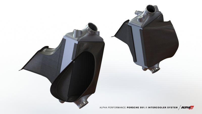 AMS Performance Porsche 997.1TT Alpha Intercooler System (For Stock Framed Turbos) - ALP.09.09.0001-2