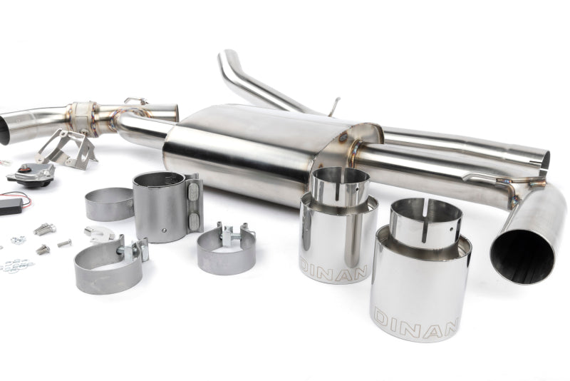 Dinan 17-24 Mini Cooper Clubman/Countryman S ALL4 (F54/F60) Valved Axleback Exhaust - Polished Tips - D660-0084