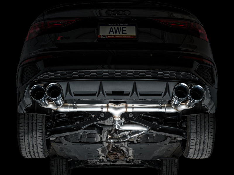AWE Tuning 22-24 Audi 8Y S3 Track Edition Exhaust - Chrome Silver Tips - 3020-42897