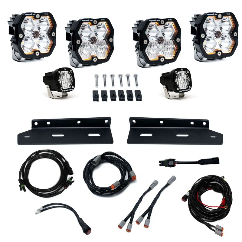 Baja Designs 21-25 Ford Raptor Squadron Pro 2.0/S1 Fog Pocket Kit (Multi Patterns) - Clear - 440020