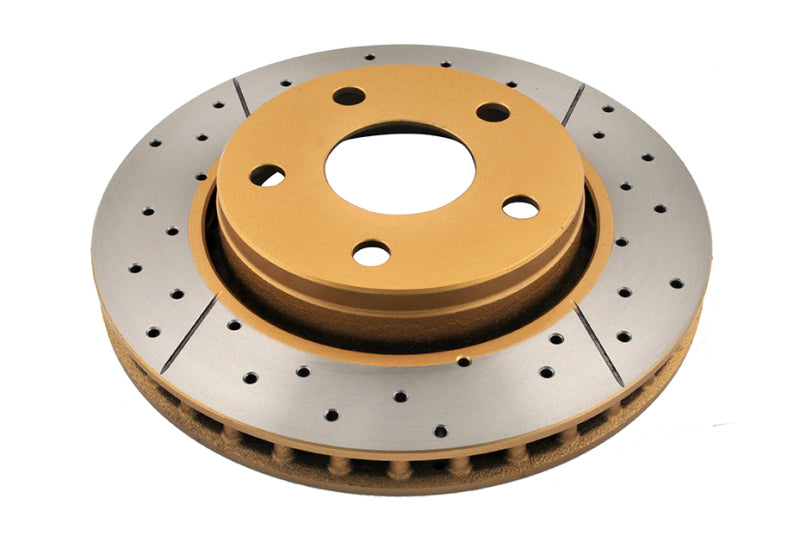 DBA 07-17 Jeep Wrangler Front Drilled & Slotted Street Series X-Gold Rotor - DBA2536X
