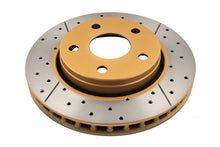 Load image into Gallery viewer, DBA 07-17 Jeep Wrangler Front Drilled &amp; Slotted Street Series X-Gold Rotor - DBA2536X
