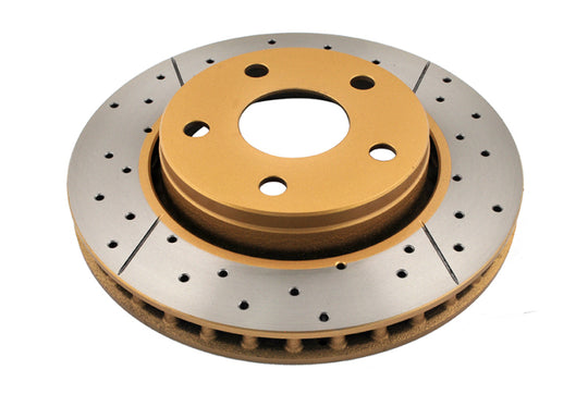 DBA 07-17 Jeep Wrangler Front Drilled & Slotted Street Series X-Gold Rotor - DBA2536X