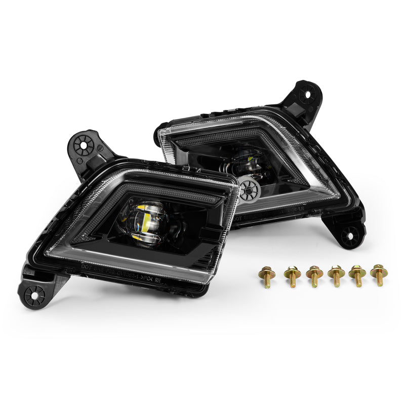 AlphaRex 19-23 Chevrolet Silverado 2500/3500HD DoubleTap Dual Color LED Projector Fog Lights - 210017