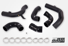 do88 Audi/Seat/Skoda/Volkswagen 1.8T/2.0T (MQB) OEM Intercooler Pressure Pipes w/Black Hoses - TR-340-OE-3-S