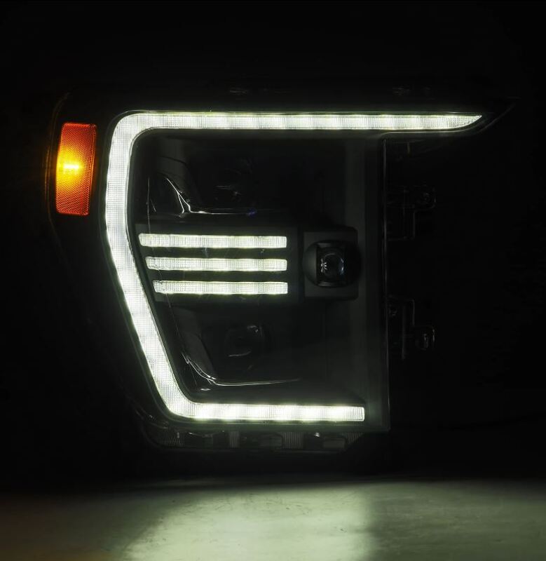 AlphaRex 21-22 Ford F150 PRO-Series Projector headlights Black w/Activ Light/Seq Signal - 880293