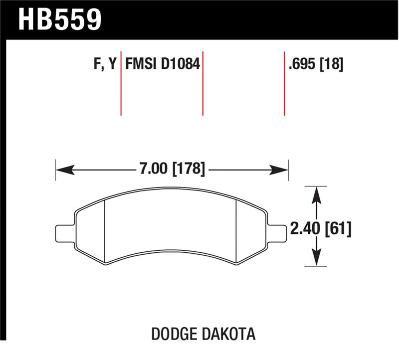 Hawk LTS Street Brake Pads - HB559Y.695