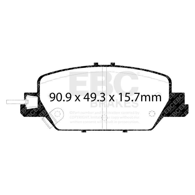 EBC 2017+ Honda CR-V 1.5L Turbo Yellowstuff Rear Brake Pads - DP43085R