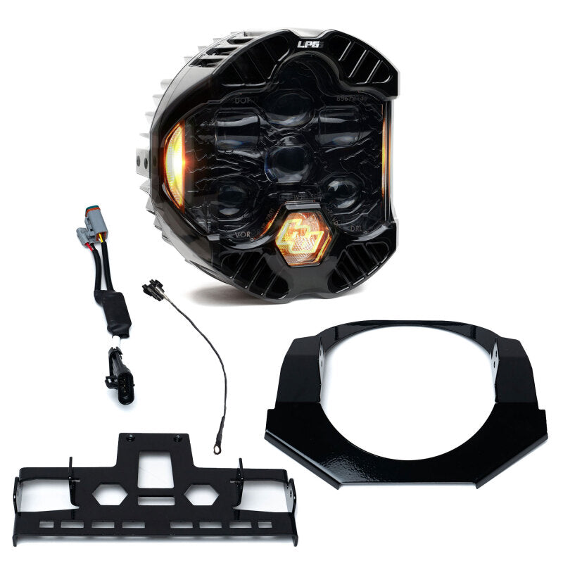 Baja Designs Harley D 23+ Street Glide DOT LP6 LED Headlight Kit DRL - Amber - 448318