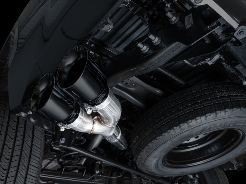 AWE Tuning 0FG Exhaust for 3rd Gen Toyota Tundra - Dual Diamond Black Tips - 3015-33063