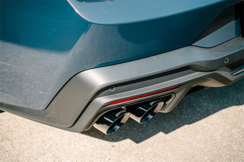 Corsa 24+ Ford Mustang Dark Horse 5.0L 3in Dual Rear Cat-Back w/Twin 4.5in Black PVD Slash Tips - 21265BLK