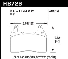 Load image into Gallery viewer, Hawk 2014 Chevrolet Corvette DTC-70 Front Brake Pads - HB726U.582