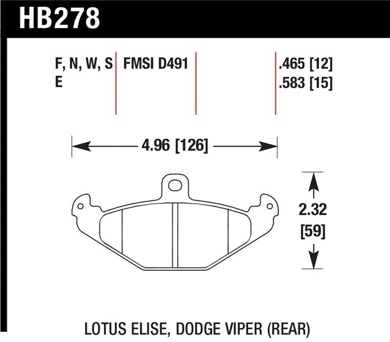 Hawk HPS Street Brake Pads - HB278F.465