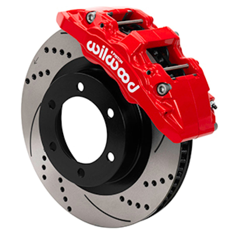 Wilwood 2022 Toyota Tundra/LC300 Aero6-DM Front Brake Kit 13.56 SRP Red Rotor W/Lines - 140-17528-DR