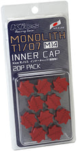 Load image into Gallery viewer, Project Kics M14 Monolith Cap - Red (Only Works For M14 Monolith Lugs) - 20 Pcs - WCMF4R