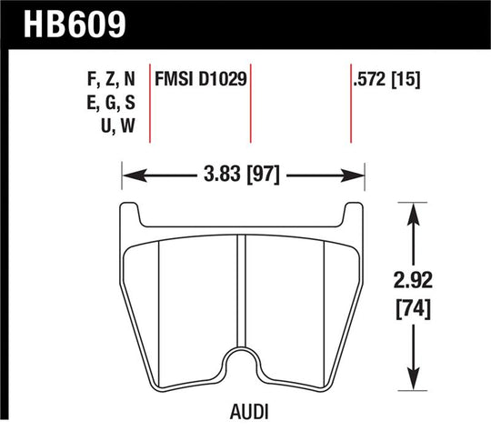 Hawk HP+ Street Brake Pads - HB609N.572