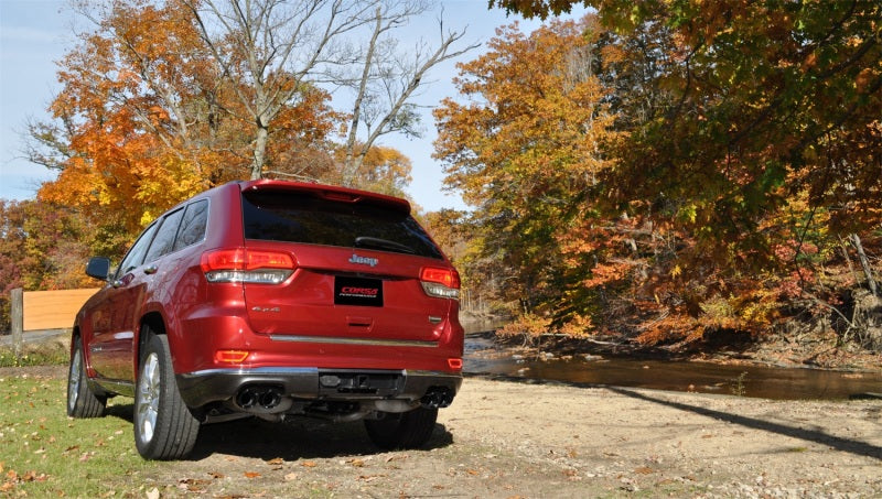 Corsa 2014-2021 Jeep Grand Cherokee Summit Edition Black 2.5in Dual Rear Exit Cat-Back Exhaust - 14992BLK