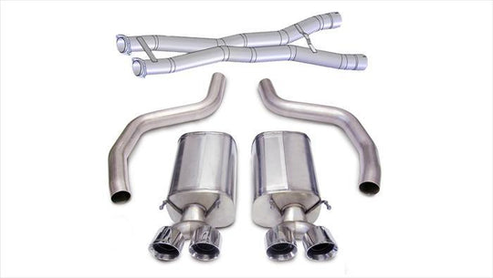Corsa 2012-2013 Chevrolet Corvette C6 ZR1 Sport Cat-Back Dual Rear Exit w/ Twin 4.0in Pol Tips - 14164CB3