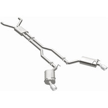 Load image into Gallery viewer, MagnaFlow Cat-Back Stainless Dual Split Rear Exit 4in Polished Tips 11-15 Chevy Camaro 3.6L V6 - 15353