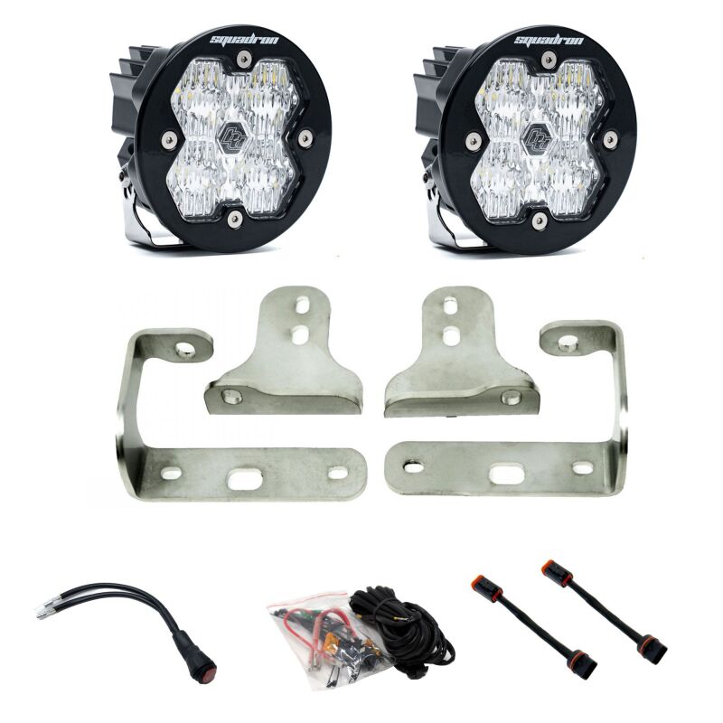 Baja Designs 18-25 JL/JT / 20-25 Gladiator Sport Bumper Squadron-R Sport 2.0 Fog Kit (WC) - Clear - 440045