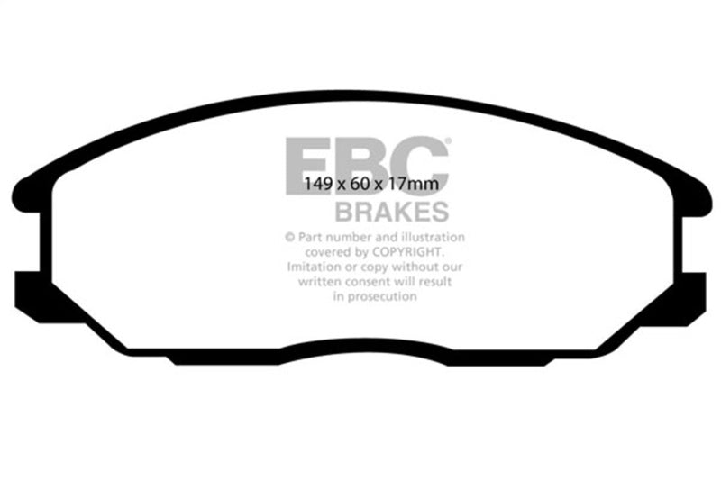 EBC 01-06 Hyundai Santa Fe 2.4 Yellowstuff Front Brake Pads - DP41332R