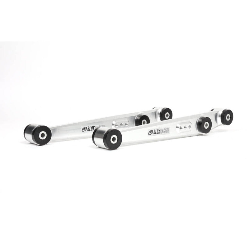 BLOX Racing V2 Billet Rear Lower Control Arms Poly Bushings 96-00 Honda Civic - Raw - BXSS-21204-RAW-V2