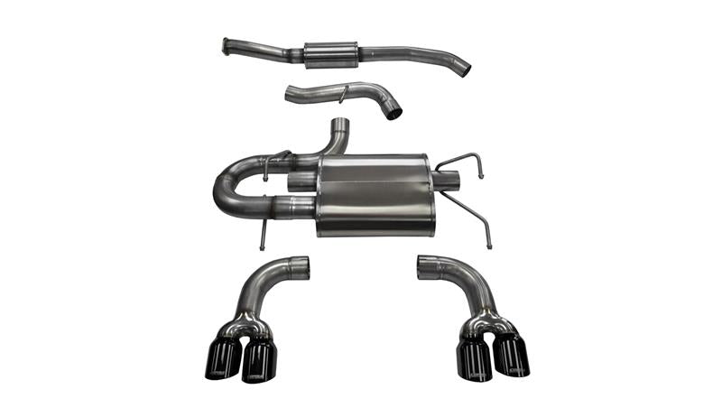 Corsa 2008-2014 Subaru Impreza Hatchback STI 2.5L Turbo Manual Black Sport Cat-Back Exhaust - 14862BLK