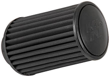 Load image into Gallery viewer, K&amp;N Universal Round Clamp-On Air Filter 3.5in ID 9.5in Height 6in Base OD 5.25 Top OD - RU-3105HBK