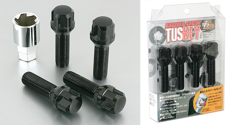Project Kics Bull Lock Tuskey Bolt 14X1.50 60Deg/35Mm Black - WT630B35