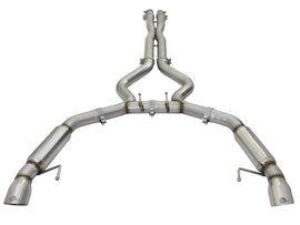 aFe MACHForce XP 3in Aggressive Toned Cat-Back Exhausts w/ Polished Tips 15-17 Ford Mustang V6/V8 - 49-33088-P