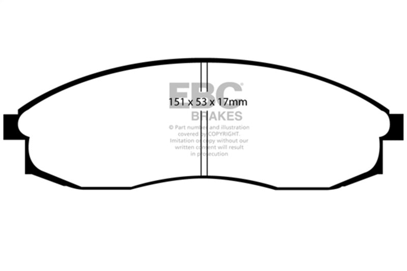 EBC 93-98 Nissan Skyline (R33) 2.5 GTS Greenstuff Front Brake Pads - DP21082