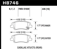 Load image into Gallery viewer, Hawk Cadillac 13-16 ATS / 14-15 CTS Performance Ceramic Rear Brake Pads - HB746Z.645