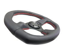 Load image into Gallery viewer, NRG Reinforced Steering Wheel (320mm Horizontal / 330mm Vertical) Leather w/Red Stitching - RST-009R-RS
