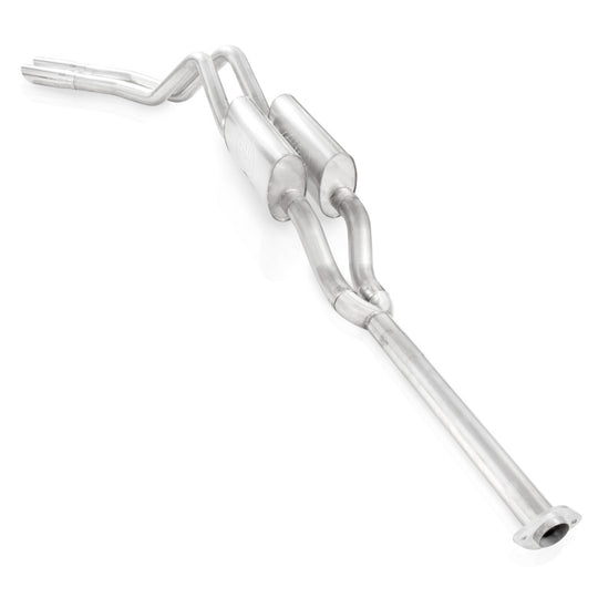 Stainless Works 2011-14 F-150 5.0L 3in Exhaust Y-Pipe S-Tube Mufflers Behind Passenger Rear Tire Ext - FT11CBY