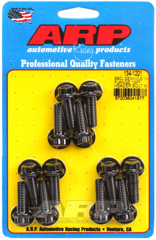 ARP SBC/GENII LS 1/4 Flange 12pt Header Bolt Kit - 134-1201