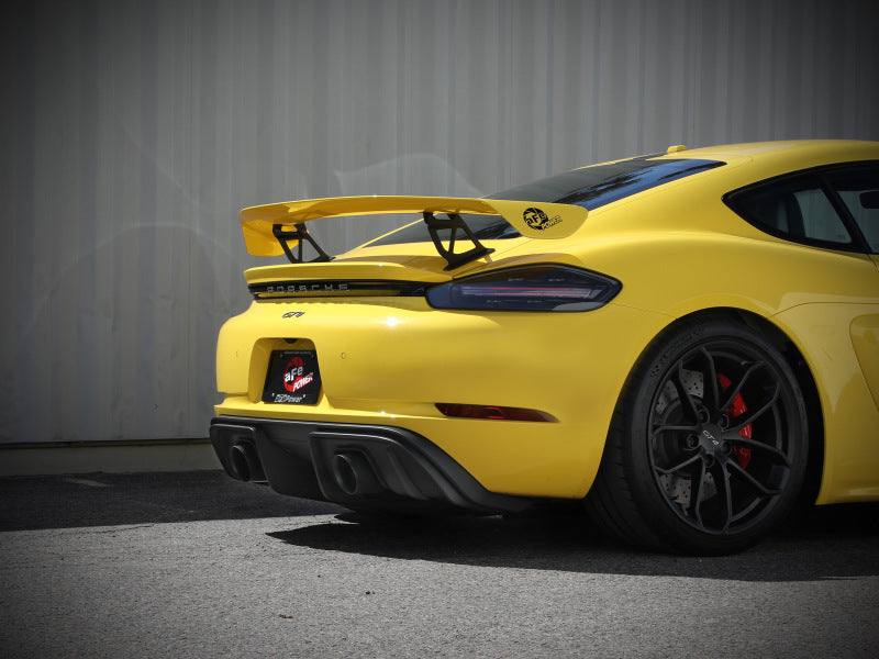 aFe MACHForce XP 2.25in-2.5in 304SS Exhaust Cat-Back Porsche 20-22 Cayman GT4(718) 4.0L - Black Tips - 49-36443-B