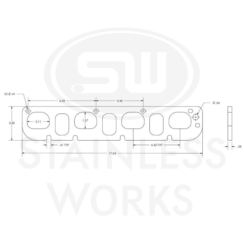 Stainless Works Hemi 5.7L/6.1L/6.4L D-Port Shaped Header 304SS Exhaust Flanges 1-7/8in Primaries - HFJP61188