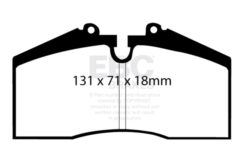 EBC 96-98 Porsche 911 (993) 3.6 Carrera 4S Yellowstuff Rear Brake Pads - DP4767R