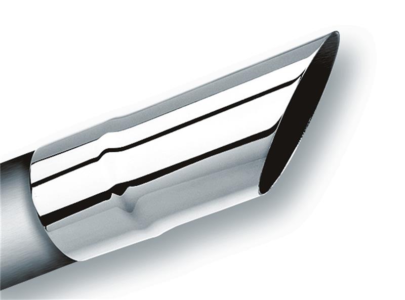Borla Universal Polished Tip Single Round Angle-Cut (inlet 2 1/4in. Outlet 2 1/4in) - 20106