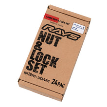 Load image into Gallery viewer, Rays M12x1.50 6 Hole 24pc Lock &amp; Nut Set - Black - W171215B6H