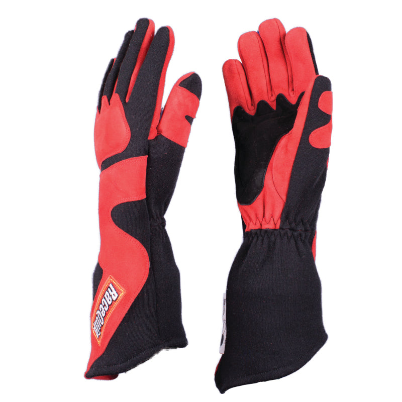RaceQuip SFI-5 Red/Black Medium Long Angle Cut Glove - 358103