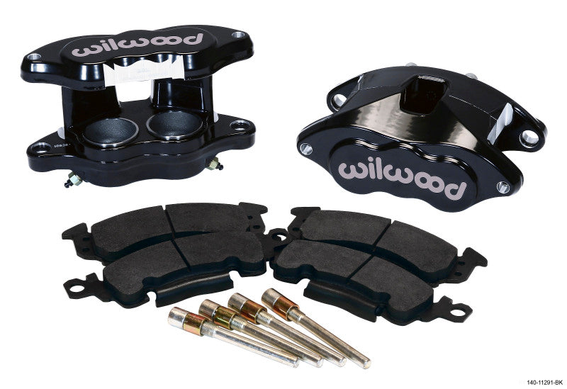 Wilwood D52 Front Caliper Kit - Black Powder 2.00 / 2.00in Piston 1.04in Rotor - 140-11291-BK